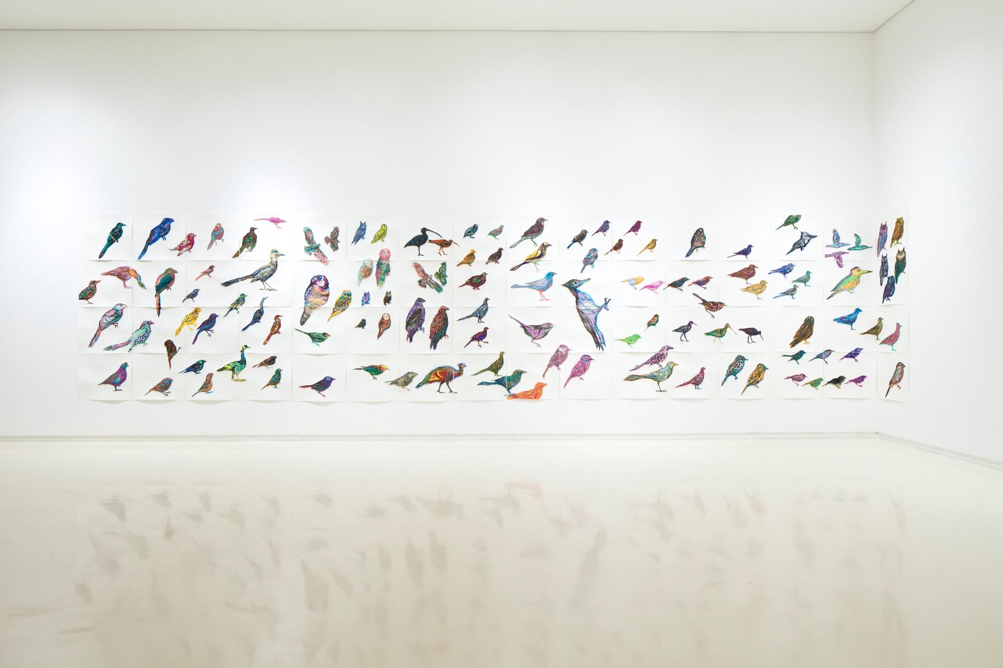 새공부_한지에혼합재료뜯어내기_184x848cm_2011