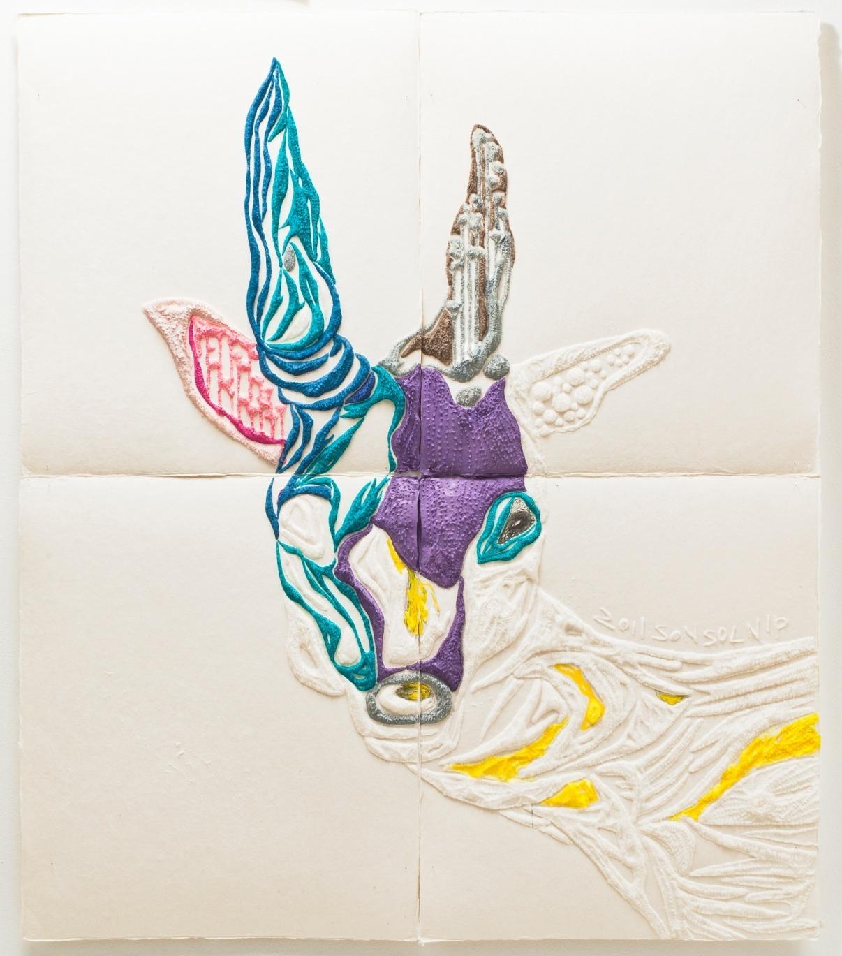 증명사진_한지에혼합재료뜯어내기_106x92cm_2011