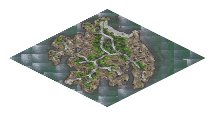 MapHack_Daebu Island, Print on paper, Age of Empire II map editor